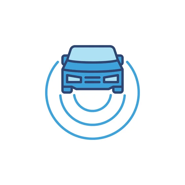 ( 영어 ) Car Autopilot blue icon - vector concepted sign — 스톡 벡터