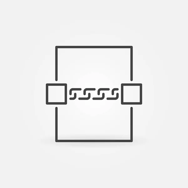Blockchain Technologie concept lijn pictogram. Vectorsymbool — Stockvector