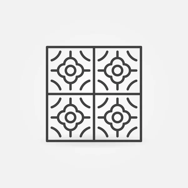 Керамическая плитка линейный вектор понятие значок или символ — стоковый вектор
