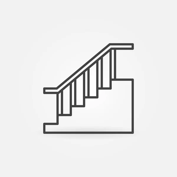 Escadas vetor ícone conceito de linha fina ou símbolo — Vetor de Stock