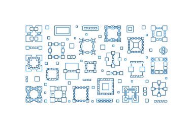 Blok Zinciri konsepti yatay sancak - vektör illüstrasyonu