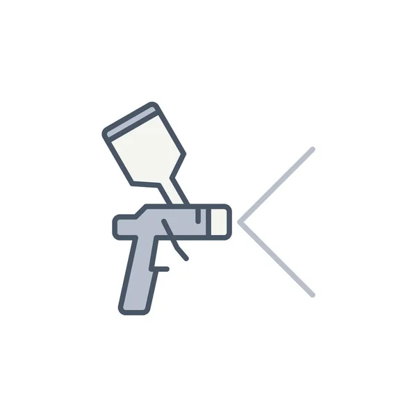 Vector Spray Paint Gun concept colored icon — Stock Vector