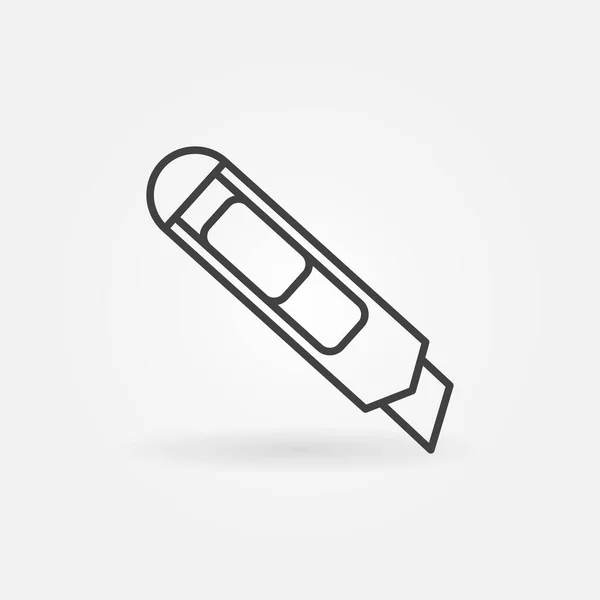 Utility or Stationery Knife linear vector concept icon — Stock Vector