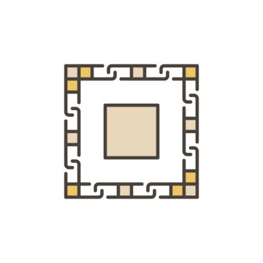 Blockchain Teknoloji vektör kavramı Modern renkli simge