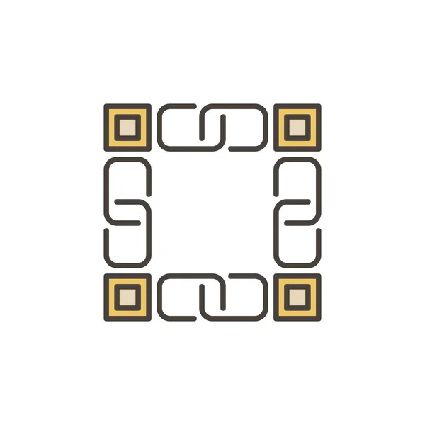 Block-Chain Technology Vektor-Konzept farbiges Symbol oder Zeichen — Stockvektor