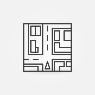 İnce çizgi biçiminde araba navigasyon vektör konsepti simgesi