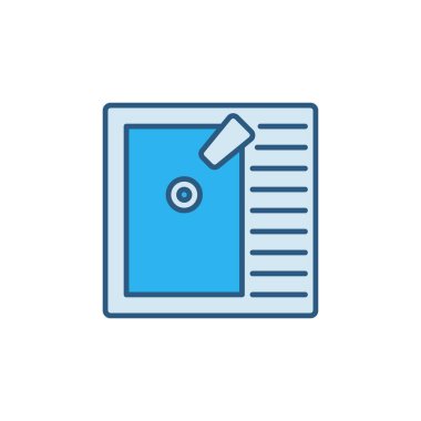 Mutfak Lavabosu vektör konsepti mavi simgeye sahip musluk