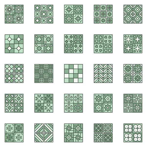 瓷砖彩色图标集.矢量方块符号 — 图库矢量图片