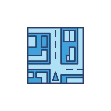 Otomobil Seyrüsefer vektör kavramı mavi simge