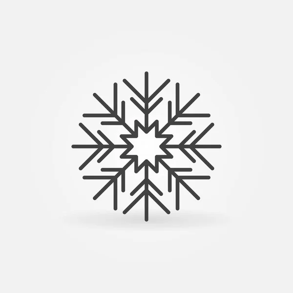 Simbolo o icona del concetto di vettore lineare fiocco di neve — Vettoriale Stock