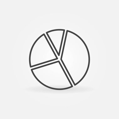 Pie Chart vektör ana hatları simgesi ya da simgesi