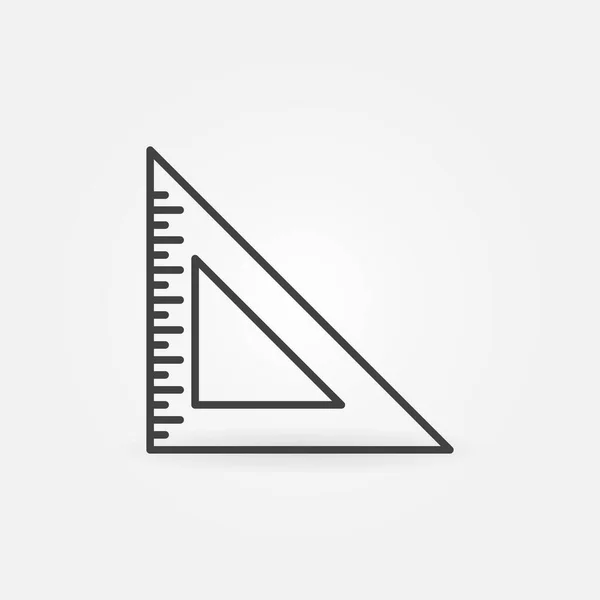 Driehoek Heerser vector dunne lijn concept icoon of teken — Stockvector
