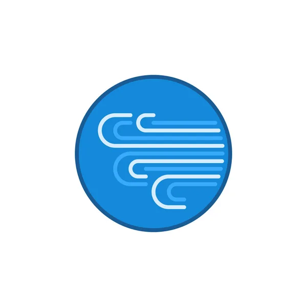 Векторный круглый синий символ концепции или элемент логотипа — стоковый вектор