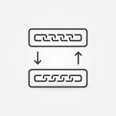 Bloklarda Zincir Oklar vektörü Blok zinciri ana simgesi