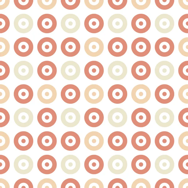 Retro with dots - vector brown seamless pattern made with circles — Stock Vector