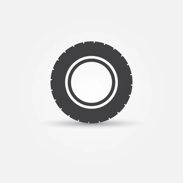 Road tire vector icon - transportation minimal symbol — Stock Vector