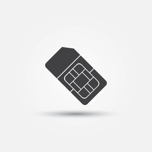 SIM kartı vector Icon - telefon kartı basit sembol — Stok Vektör