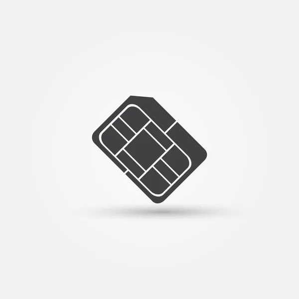 Micro SIM vector icono - tarjeta para teléfonos móviles símbolo — Vector de stock