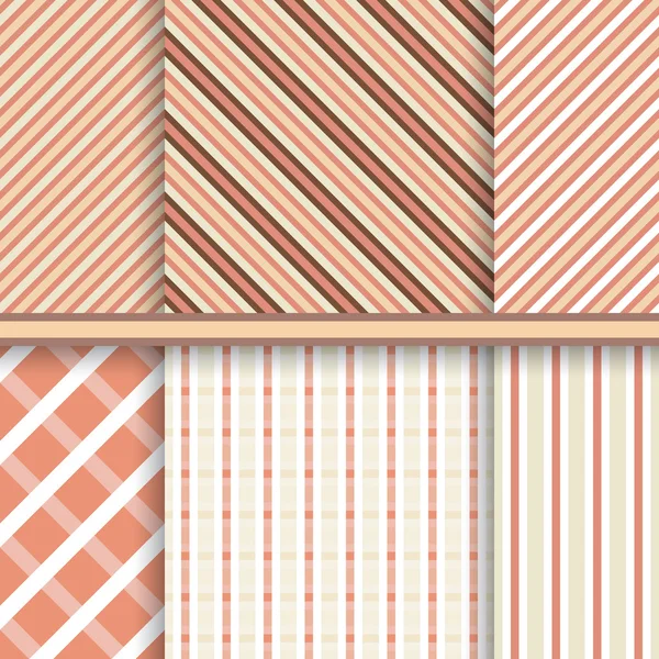 Retro stripes seamless patterns — Stock Vector