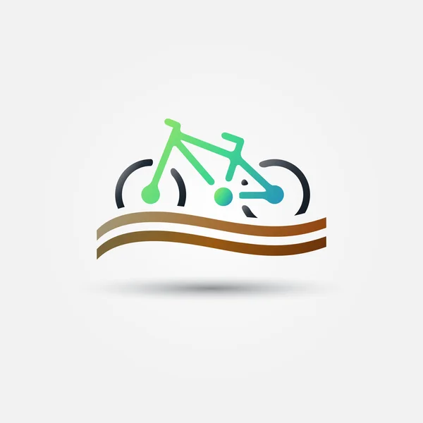 Bicycle tourism vector icon — Stock Vector