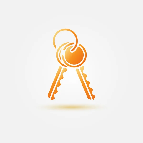 Icono de claves de vector amarillo — Archivo Imágenes Vectoriales