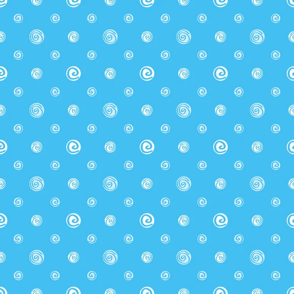 Blauwe polka dot vector naadloze textuur — Stockvector