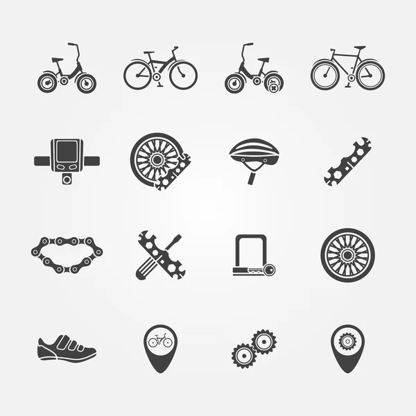 Bici icono vector conjunto — Archivo Imágenes Vectoriales