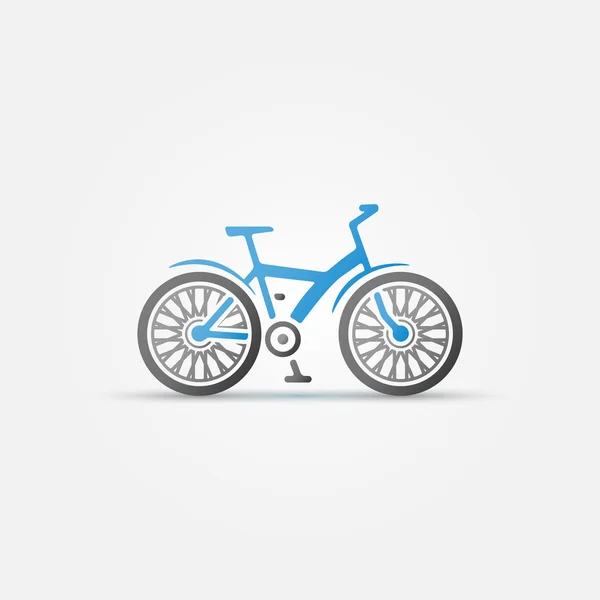 Berg blauwe fiets pictogram — Stockvector