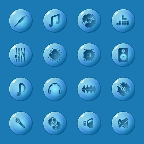 Ensemble d'icônes sonores — Image vectorielle