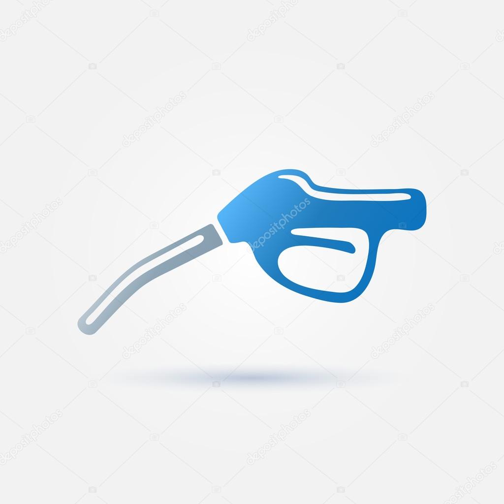 Blue fuel gun (pump) vector icon