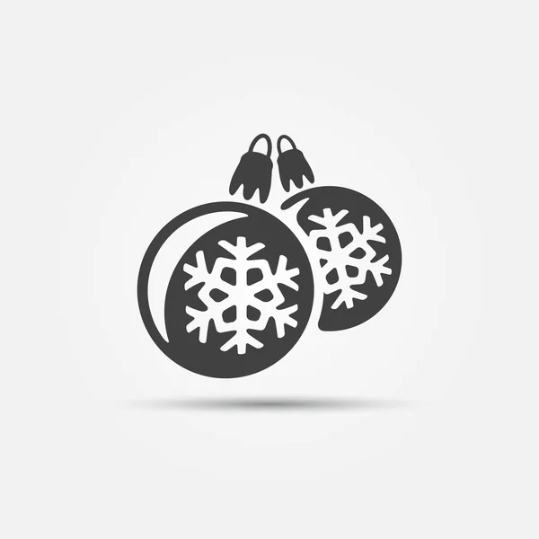 Icônes vectorielles boule de Noël — Image vectorielle