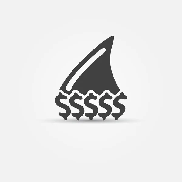 Biznes ikona koncepcja rekin — Wektor stockowy