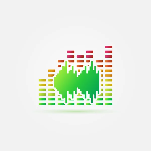Bright music sound vector icon — Stock Vector
