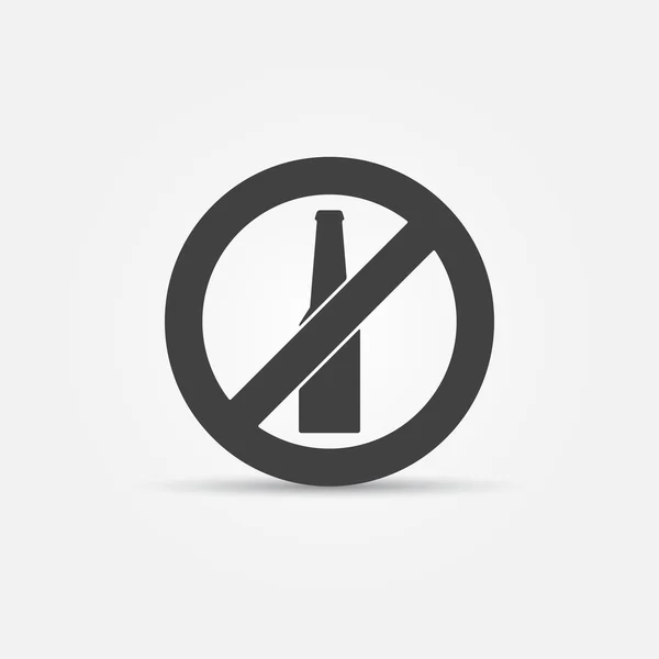 No alcohol vector sign — Stock Vector