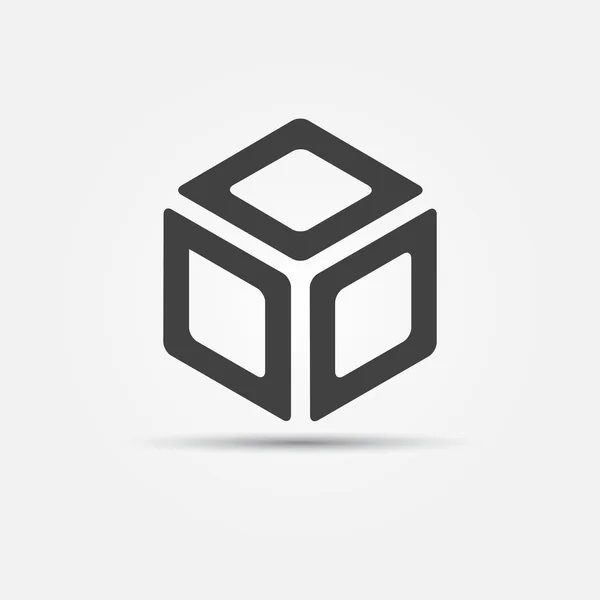 Icono del cubo vectorial — Vector de stock