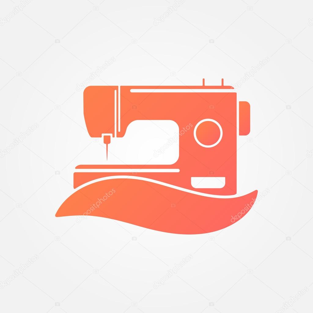 Sewing Machine Logo - vector symbol or icon