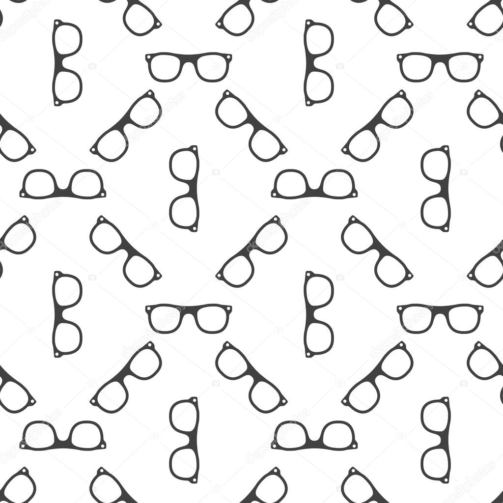 Vector seamless glasses or spectacles pattern