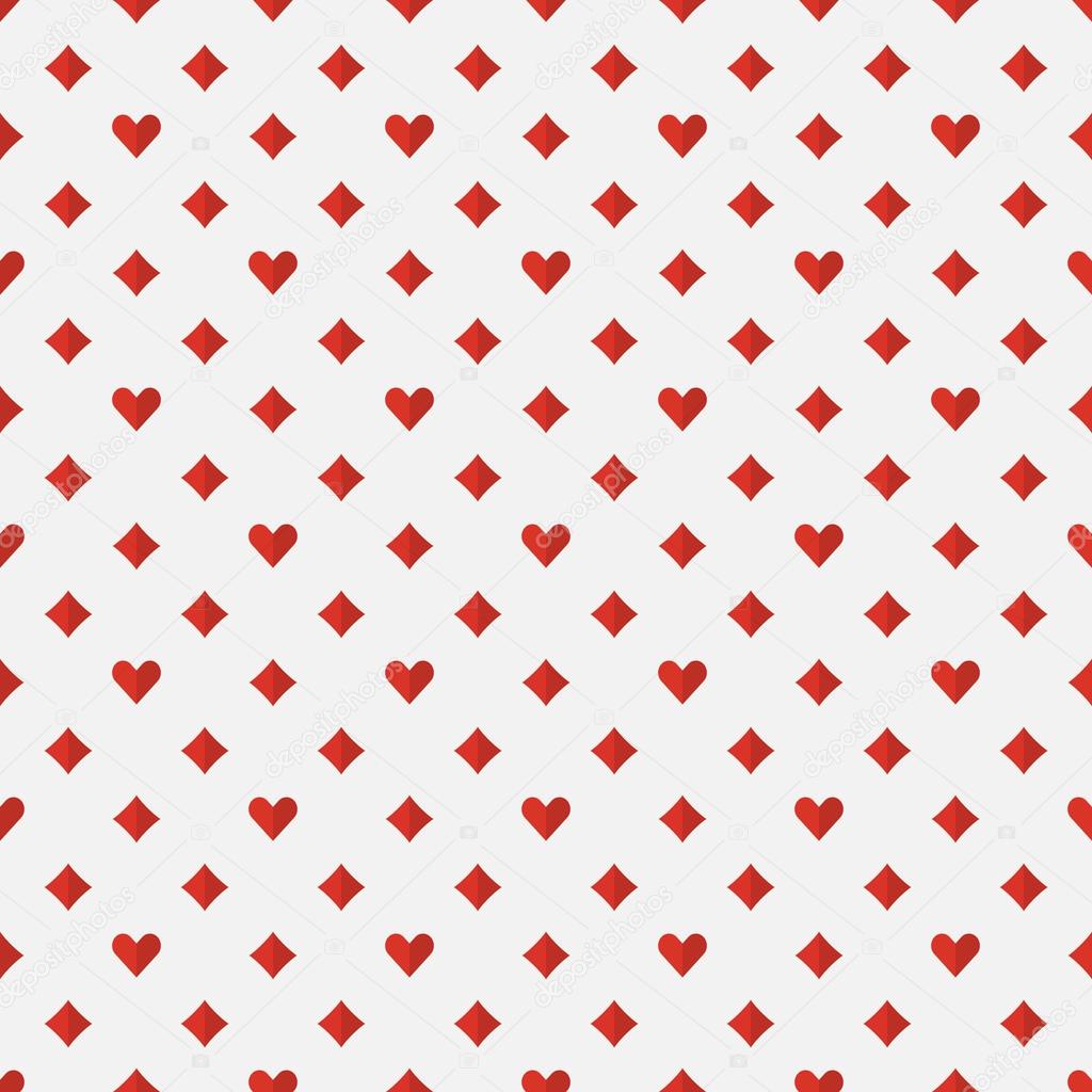 Red poker seamless pattern