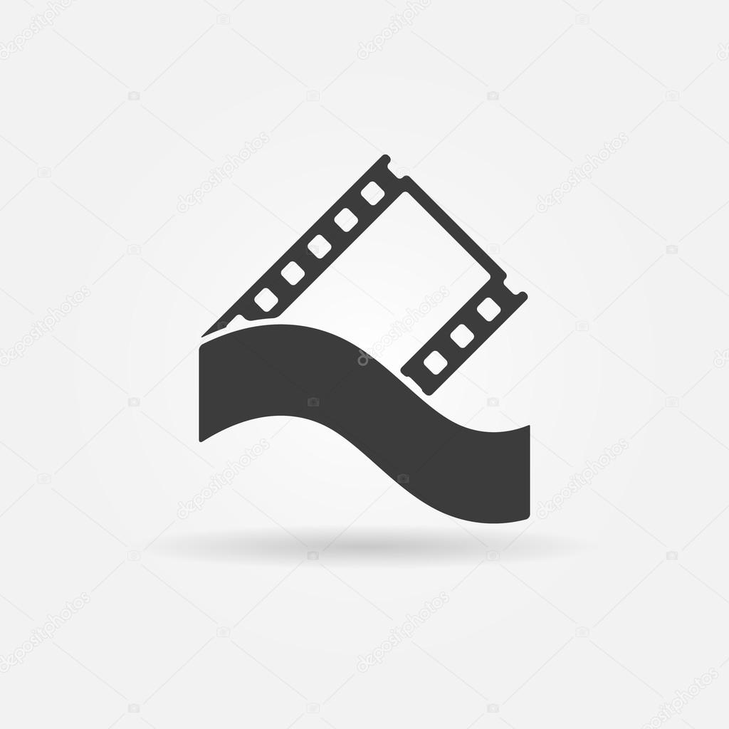 Film strip concept logo or icon