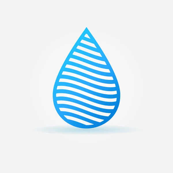 Icono de gota de agua azul — Vector de stock