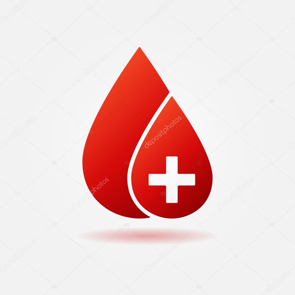 Blood drop vector concept logo or icon