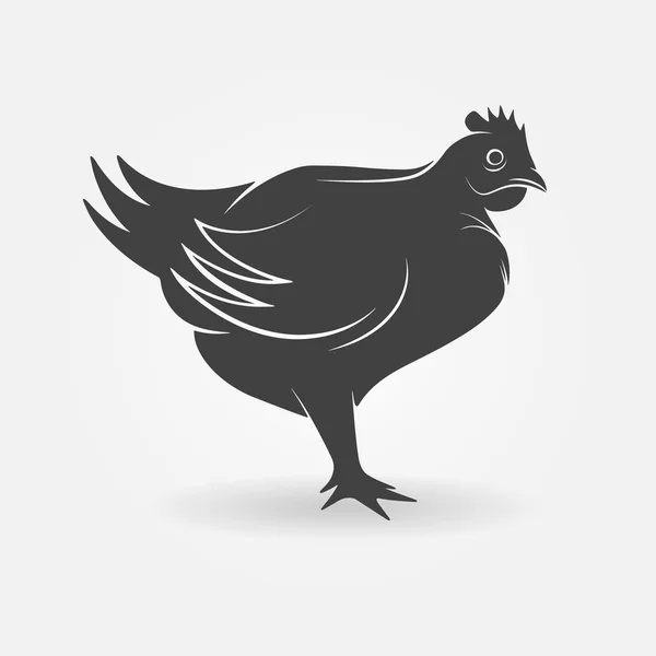 Broiler chicken vector logo or symbol — Stock Vector