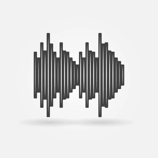 Icône vectorielle noir Soundwave — Image vectorielle