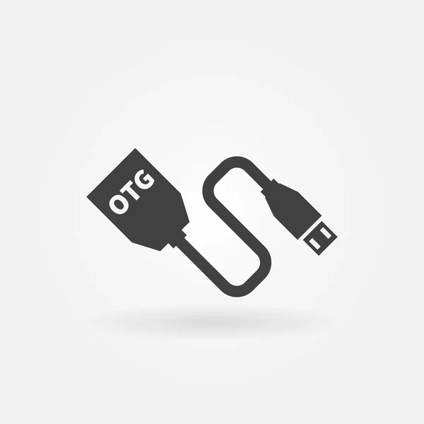 Vector USB OTG icono de cable — Vector de stock