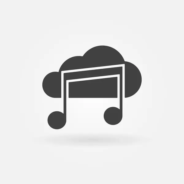 Nube de sonido vector negro icono o logotipo — Vector de stock