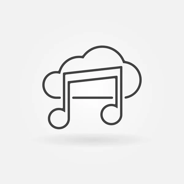 Icono de vector de nube de sonido o logotipo — Vector de stock