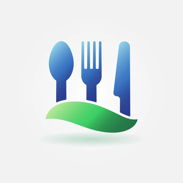 Comida o café icono brillante — Vector de stock