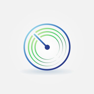 Radar vektör parlak simgesi