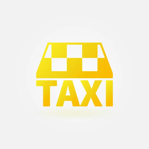 Taxi vetor ícone amarelo ou logotipo — Vetor de Stock