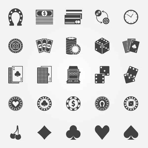Casino icons vector set — Stock Vector
